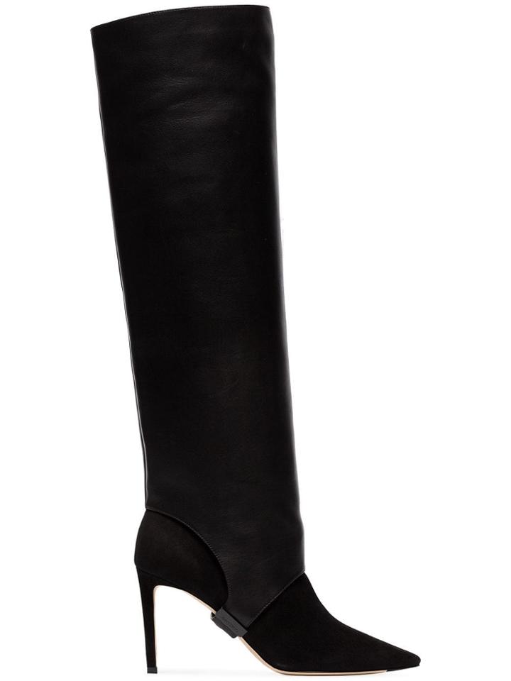 Jimmy Choo Jc Hurley 85 Sde Clf K High Bt - Black