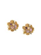 Christian Lacroix Vintage Cluster Earrings - Gold