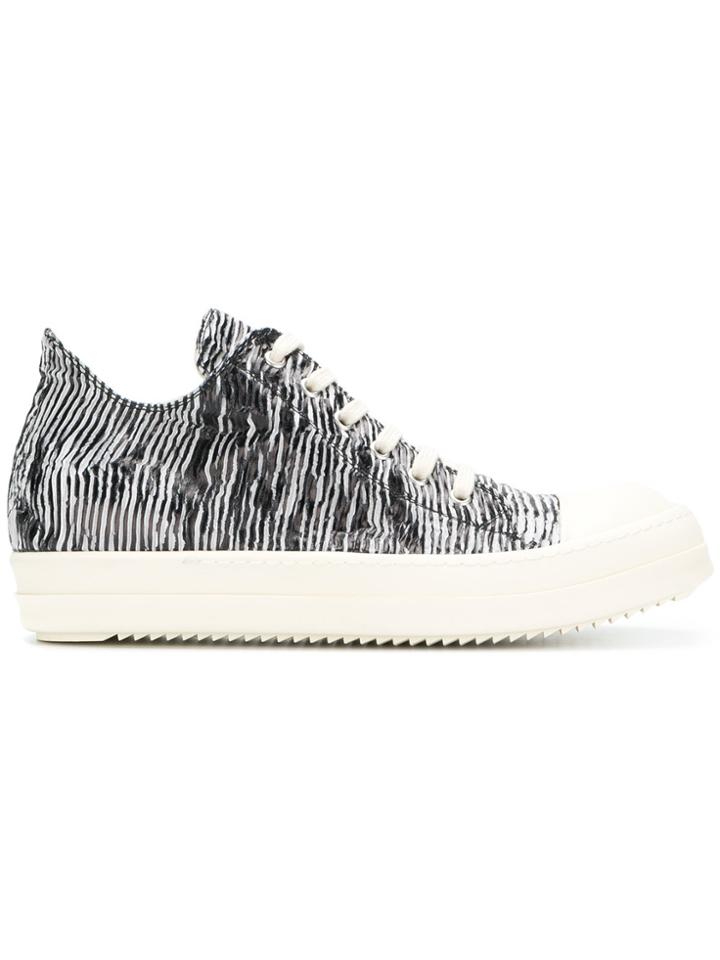 Rick Owens Drkshdw Zebra Print Sneakers - Black
