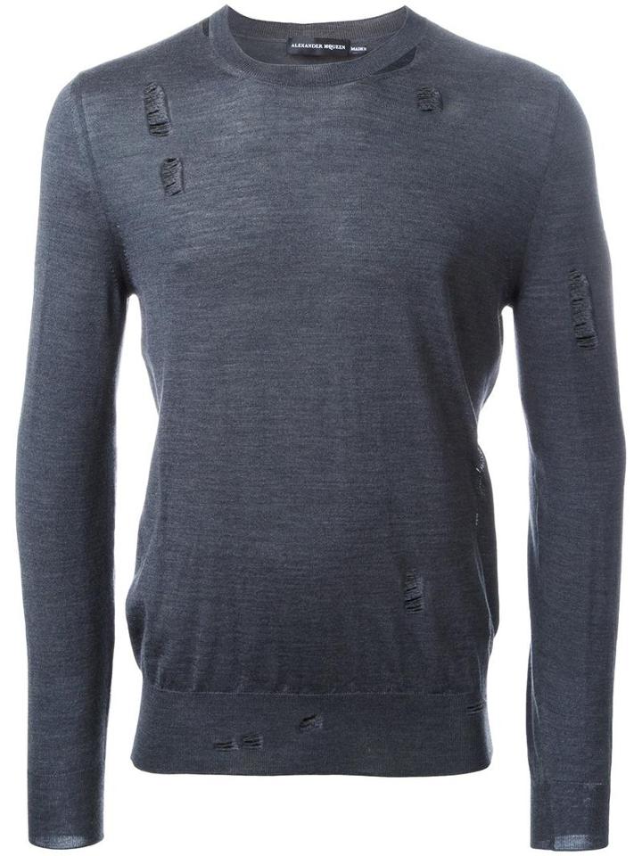 Alexander Mcqueen Distressed Jumper, Men's, Size: Medium, Silk/wool