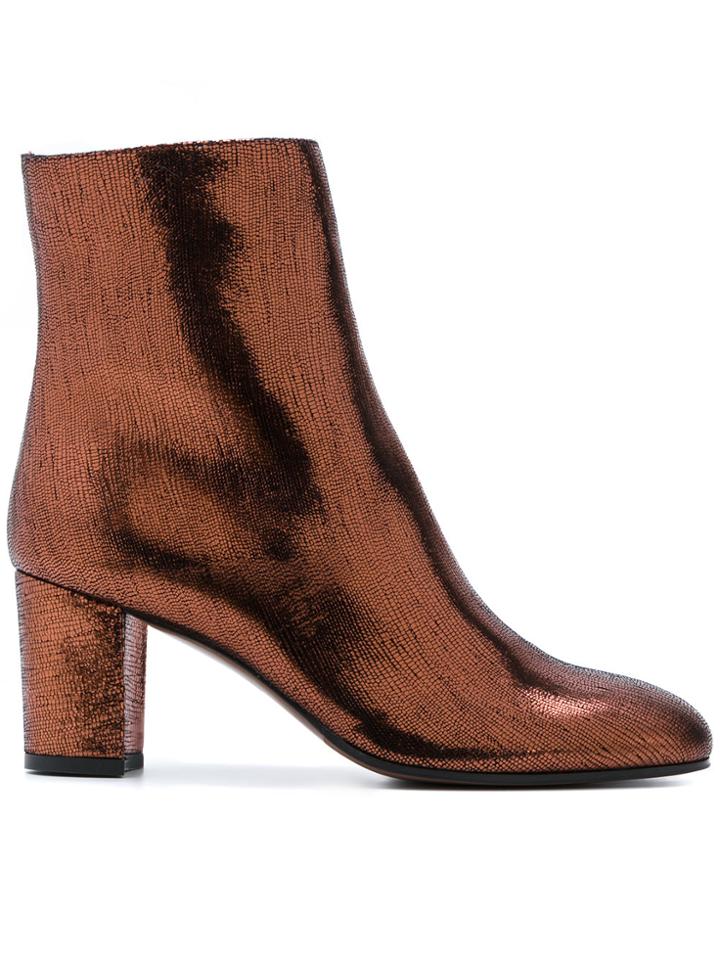 L'autre Chose Zipped Boots - Metallic