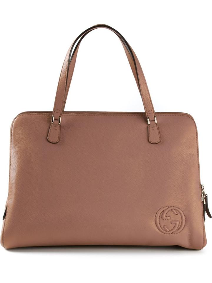 Gucci Embossed Logo Tote