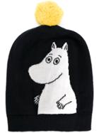 Chinti & Parker Moomin Peekaboo Intarsia Beanie - Black