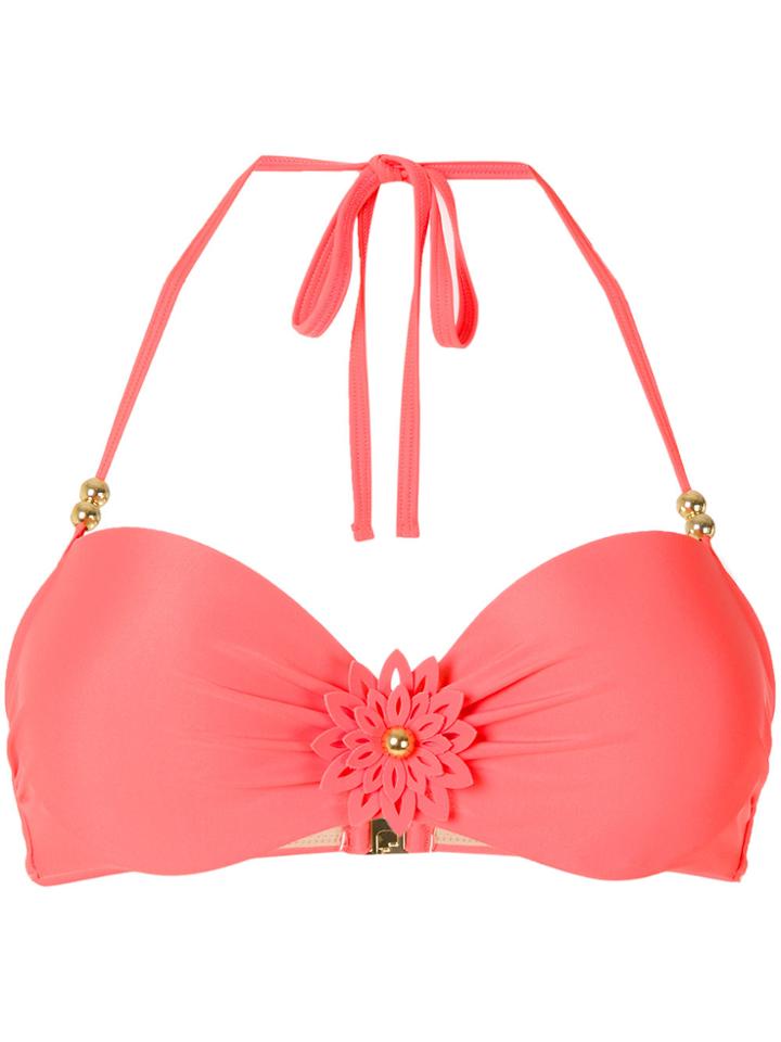 Marlies Dekkers La Flor Balcony Bikini Top - Pink & Purple