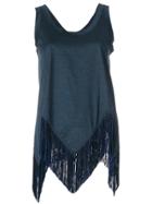 Marco De Vincenzo Fringed Hem Tank Top - Blue