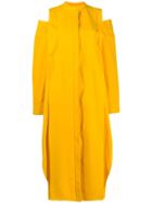 Maison Rabih Kayrouz Cold-shoulder Flared Dress - Yellow