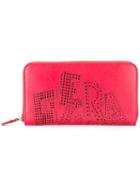 Salvatore Ferragamo Cut-out Detail Purse, Women's, Red, Calf Leather