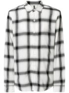 Attachment Checked Style Shirt - White