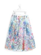 Simonetta Floral Print Maxi Skirt, Kids Unisex, Size: 10 Yrs, Cotton/polyester/viscose