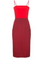 Milly Colour Block Spaghetti Strap Dress - Red