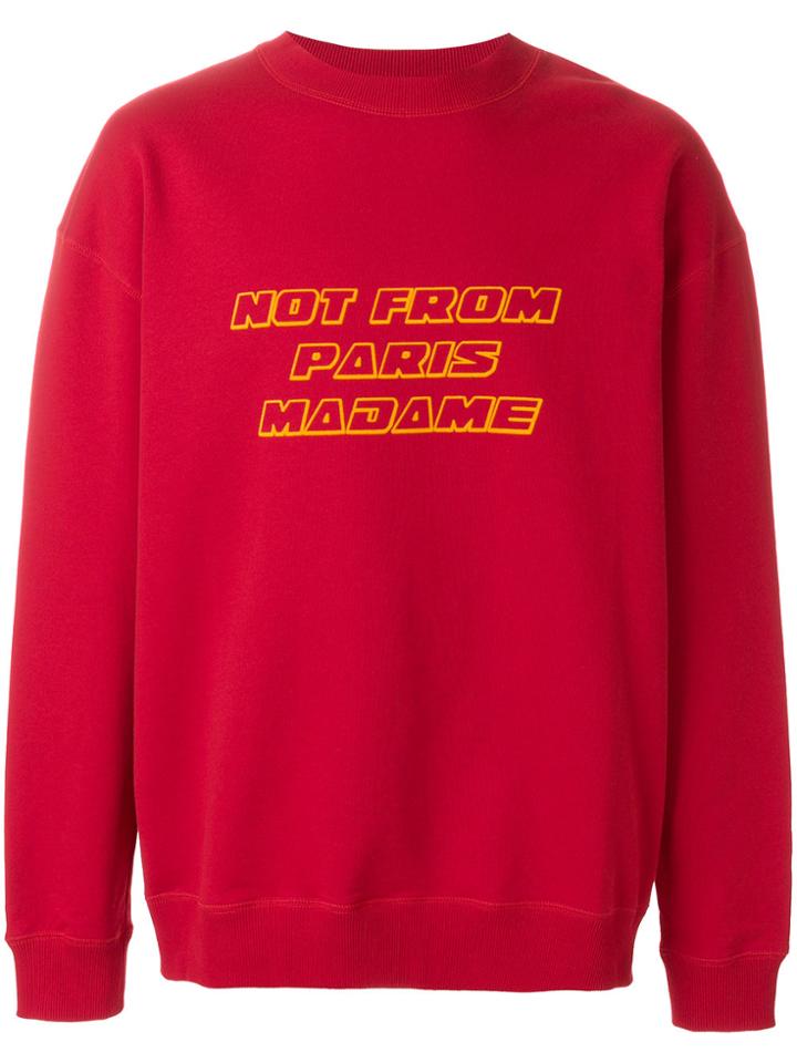 Drôle De Monsieur Not From Paris Madame Sweatshirt - Red