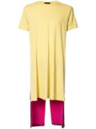 Comme Des Garçons Homme Plus Long Contrast Fitted T-shirt - Yellow