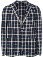 Bagnoli Sartoria Napoli Single Breasted Checked Blazer - Blue