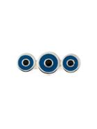 Ileana Makri Triple Lucky Eye Ring, Women's, Size: 54, Blue, Silver
