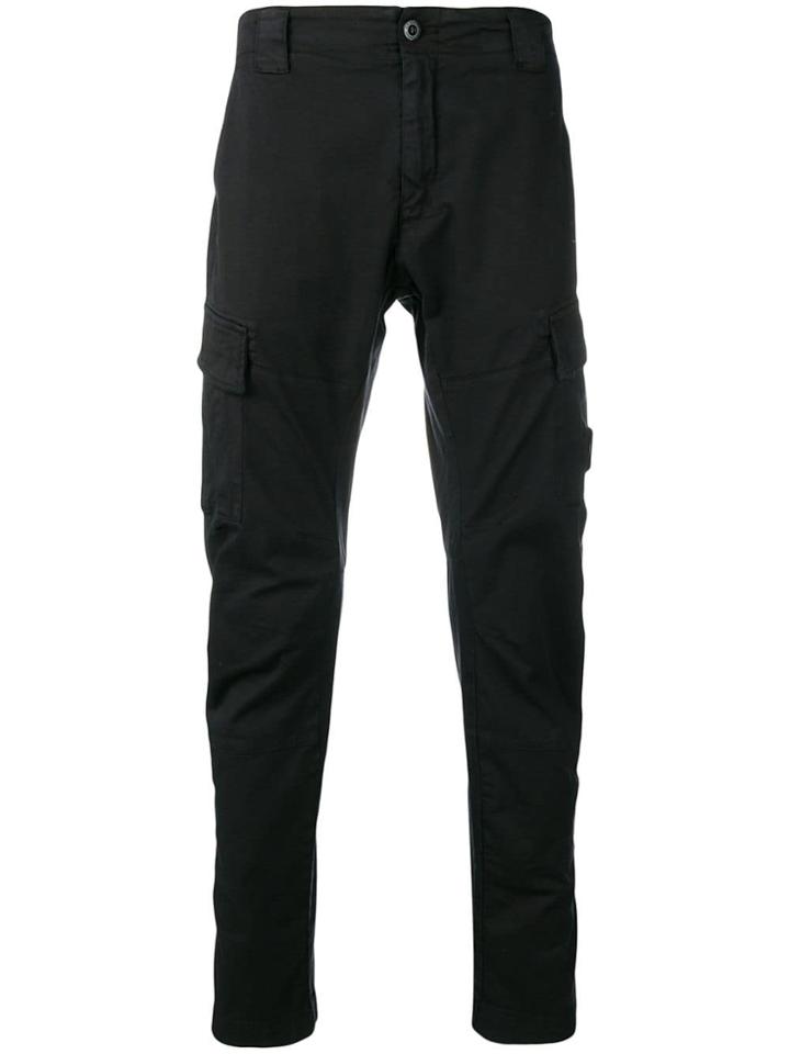 Cp Company Slim-fit Cargo Trousers - Black