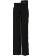 Gloria Coelho Straight Leg Trousers, Women's, Size: 42, Black, Polyester