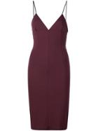 T By Alexander Wang Lux Ponte Fitted Dress - Pink & Purple