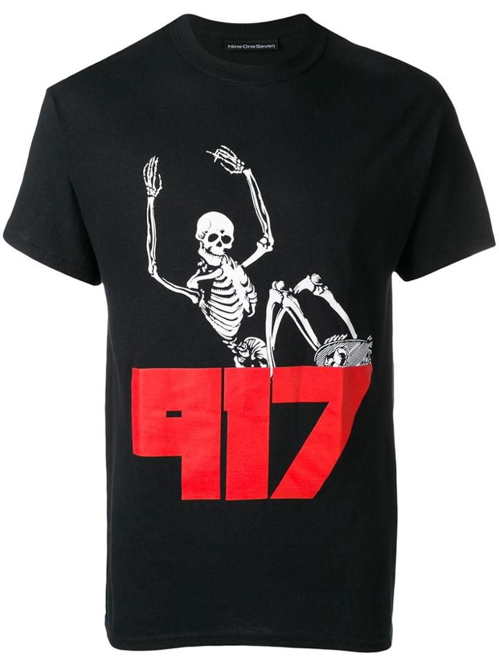 Call Me 917 Skelleton Printed T-shirt - Black