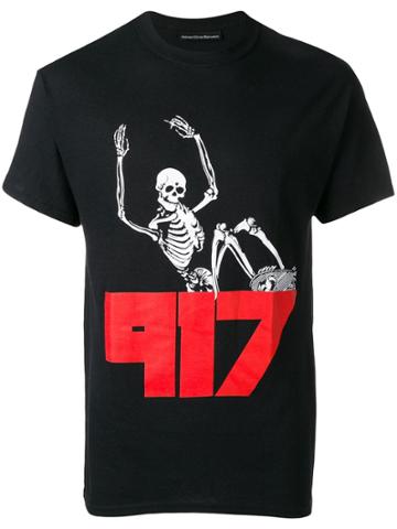 Call Me 917 Skelleton Printed T-shirt - Black