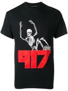 Call Me 917 Skelleton Printed T-shirt - Black