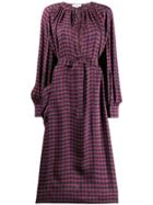Golden Goose Deluxe Brand Check Midi Dress - Red
