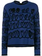 Fendi Cut Out Heart Sweater - Blue