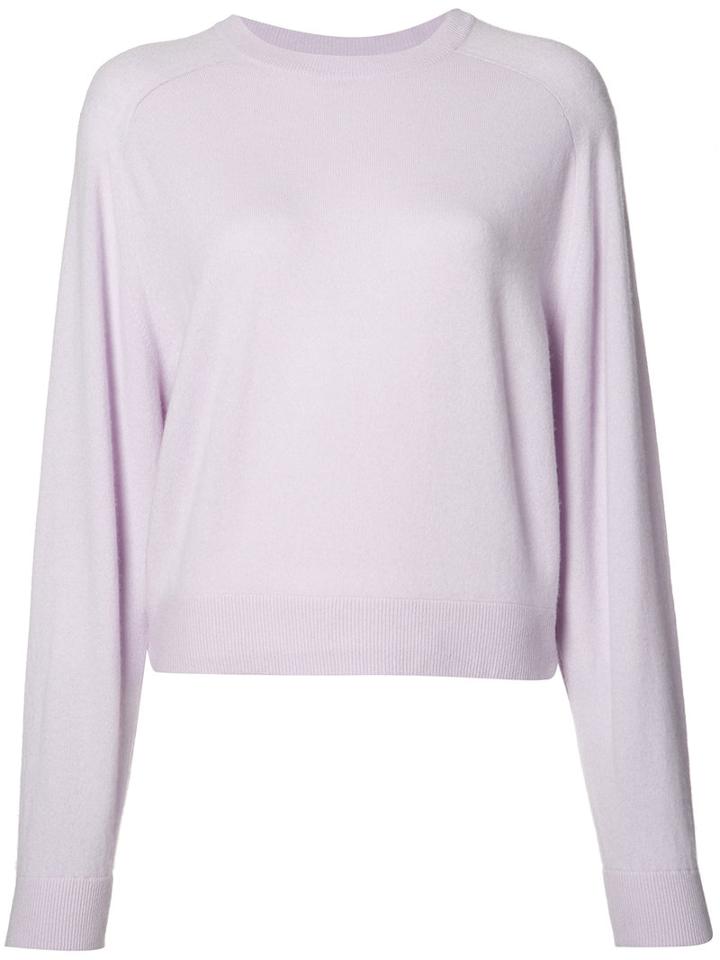 Vince Crew Neck Jumper, Women's, Size: Xs, Pink/purple, Cashmere