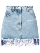 Natasha Zinko Tule Trim Mini Skirt - Blue