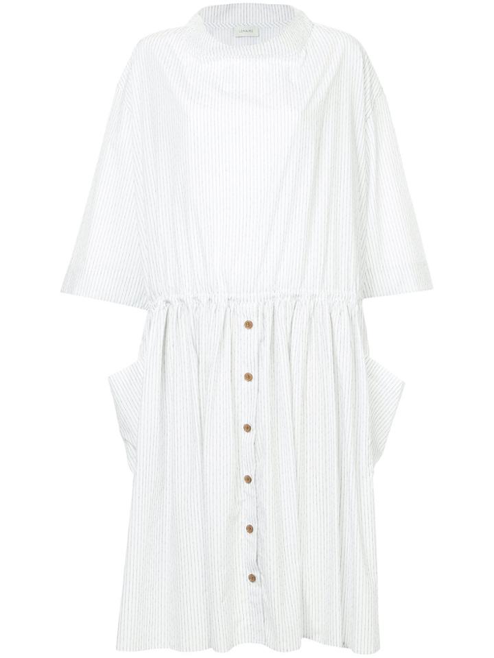 Lemaire Gathered Shirt Dress - White
