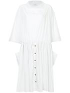 Lemaire Gathered Shirt Dress - White