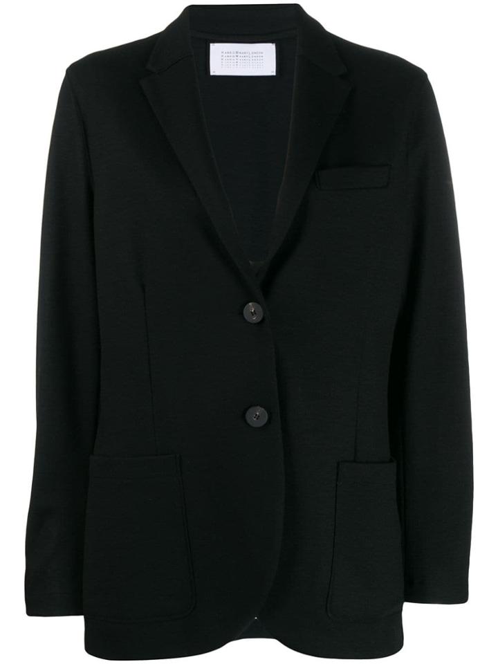 Harris Wharf London Long Sleeve Knitted Blazer - Black