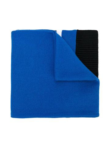 Boss Kids Colour Block Knitted Scarf - Blue