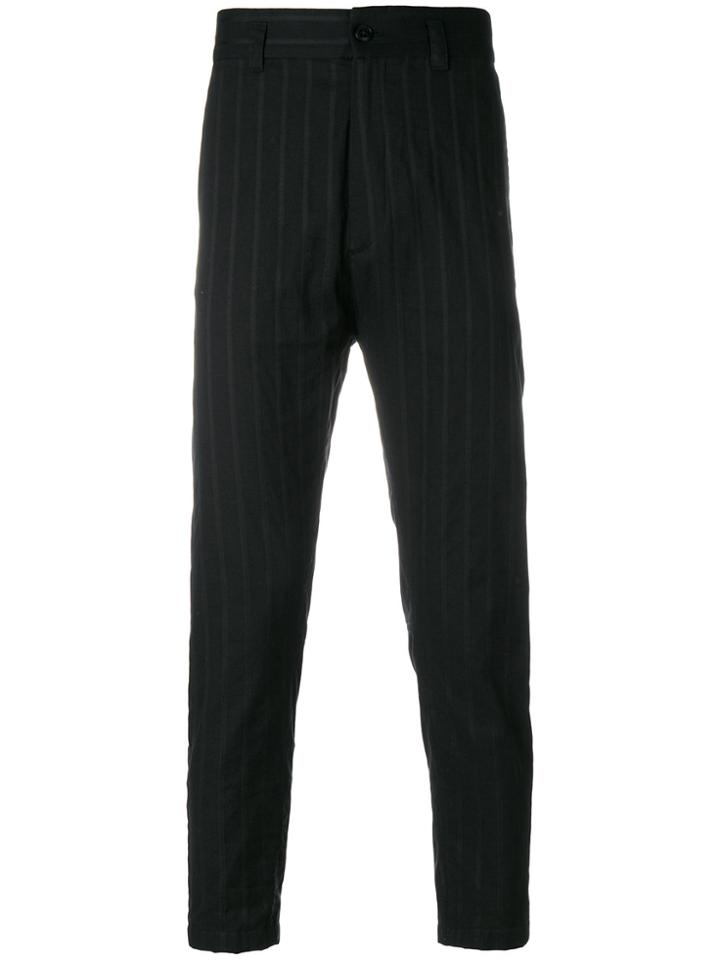 Ann Demeulemeester Blanche Striped Slim Fit Trousers - Black