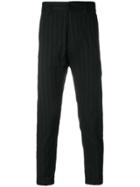 Ann Demeulemeester Blanche Striped Slim Fit Trousers - Black