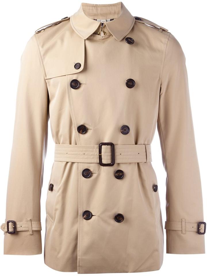 Burberry Double Breasted Jacket, Men's, Size: 48, Nude/neutrals, Cotton/viscose