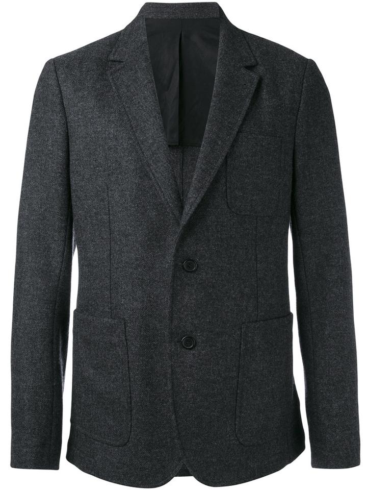 Ami Alexandre Mattiussi - Half-lined 2 Button Jacket - Men - Viscose/wool - 54, Grey, Viscose/wool