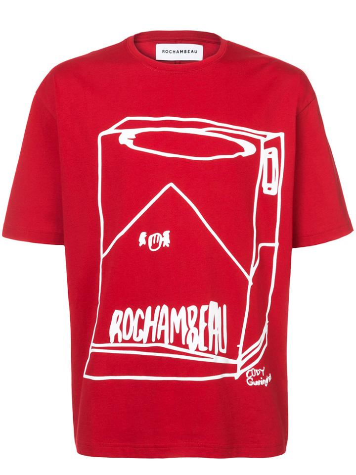 Rochambeau Cigarette Printed T-shirt - Red