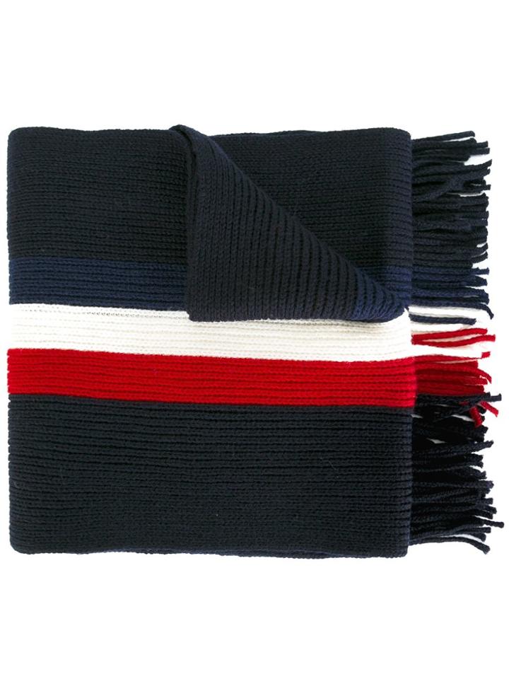 Moncler Striped Scarf - Blue