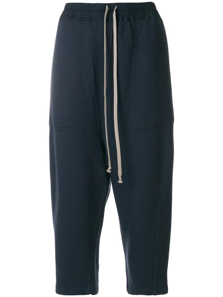 Rick Owens Drkshdw Cropped Tracksuit Bottoms - Blue