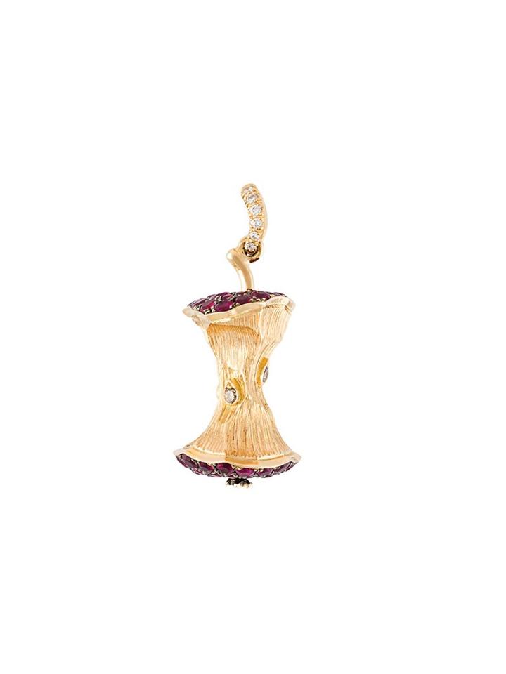 Aurelie Bidermann 'big Apple' Diamond And Ruby Pendant