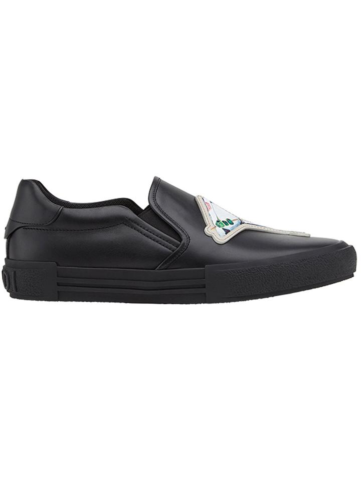 Fendi Cocktail Patch Slip On Sneakers - Black