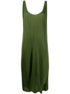 Pleats Please By Issey Miyake Pleated Slip Dress - Green