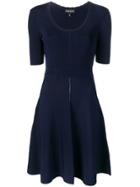 Emporio Armani Decorative Stitching Knitted Dress - Blue