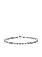 De Beers 18kt White Gold Eternity Line Diamond Bracelet