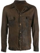 Salvatore Santoro Distressed Shirt Jacket - Brown