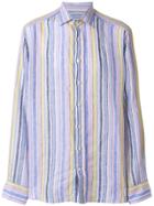 Etro Striped Long Sleeve Shirt - Blue