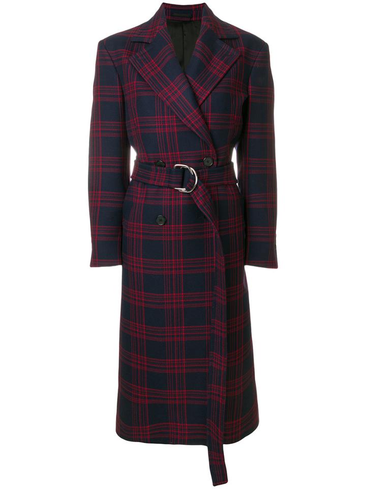 Calvin Klein 205w39nyc Checked Coat - Blue