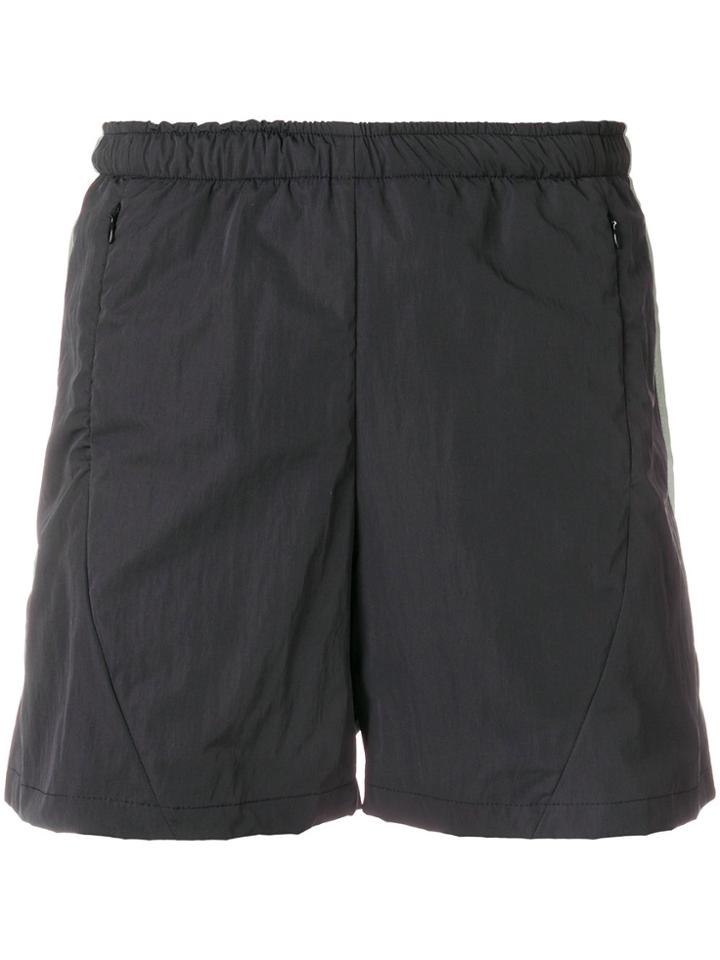 Cottweiler Stripe Detail Running Shorts - Black