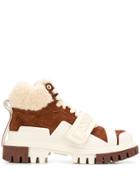 Dolce & Gabbana Shearling Trekking Boots - Brown