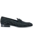 Dolce & Gabbana Lucas Jacquard Slippers - Black